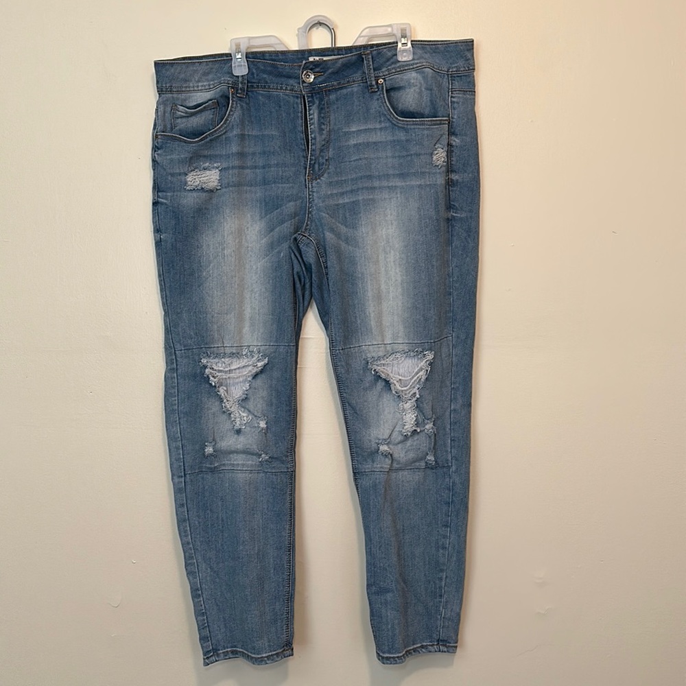 Plus size Skinny Denim Blue Jeans